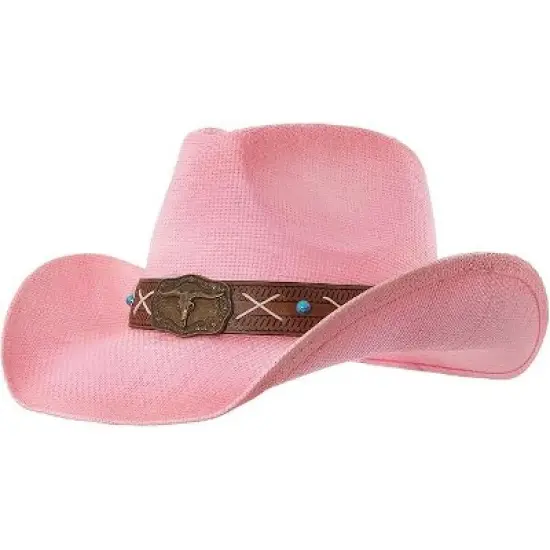 grinderPUNCH Classic Western Outback Cowboy Hat - Mens & Womens Straw Cowgirl Style for Rodeo, Ranch, and Everyday Wear image {11}