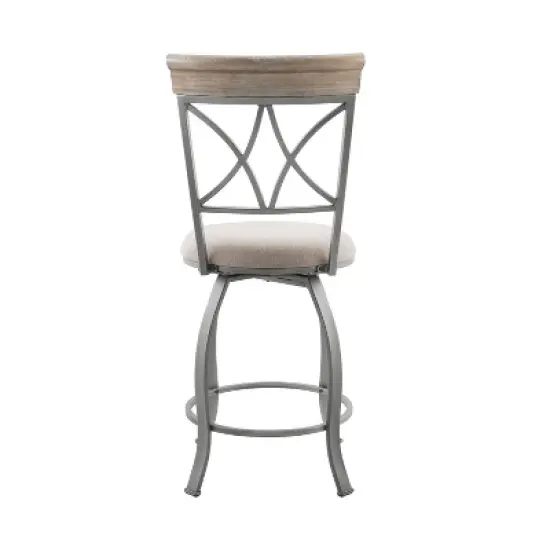Carter Swivel Metal Counter stool Pewter - Powell image {4}