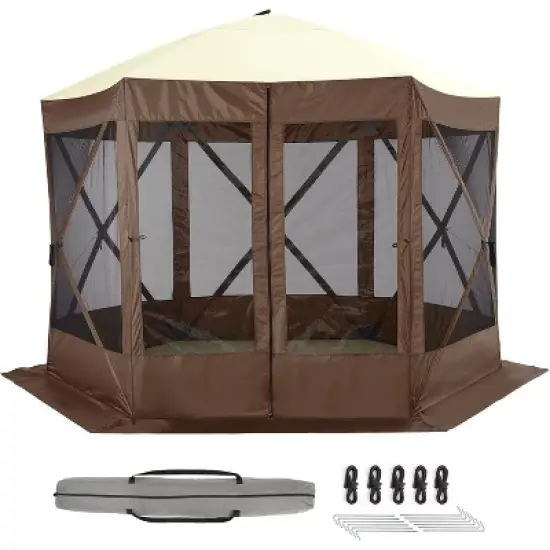10'x10' Instant Screen House Tent, Outdoor Gazebo with 6 Mesh Walls, Lightweight Folding Shelter for Camping, Backyard & Patio image {6}