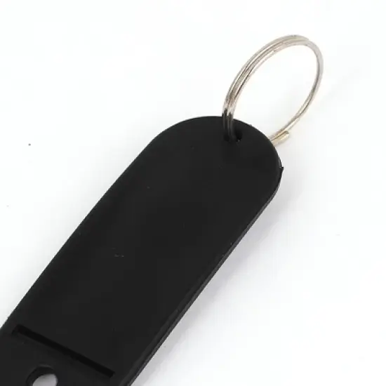 Unique Bargains Plastic Key ID Label Tags Split Keyring 2.3"x0.8" Blue Green Red Black Yellow 50 pcs image {3}