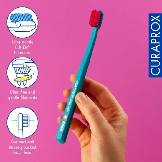 Curaprox CS 5460 Trio, Ultra Soft Toothbrush for Gentle and Effective Daily Care,  3-Pack image {3}