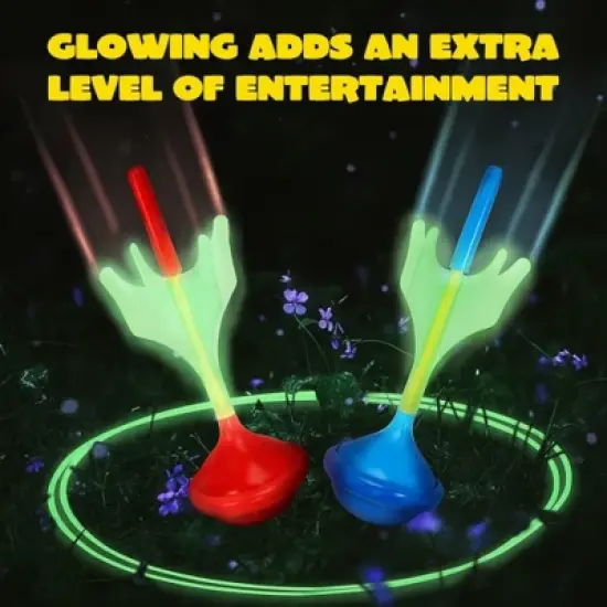 Joyfy Glow-in-the-Dark Lawn Darts Game Set for All Ages - Safe Soft-Tip Outdoor Darts for Family Fun, Camping, and Backyard Activities image {3}
