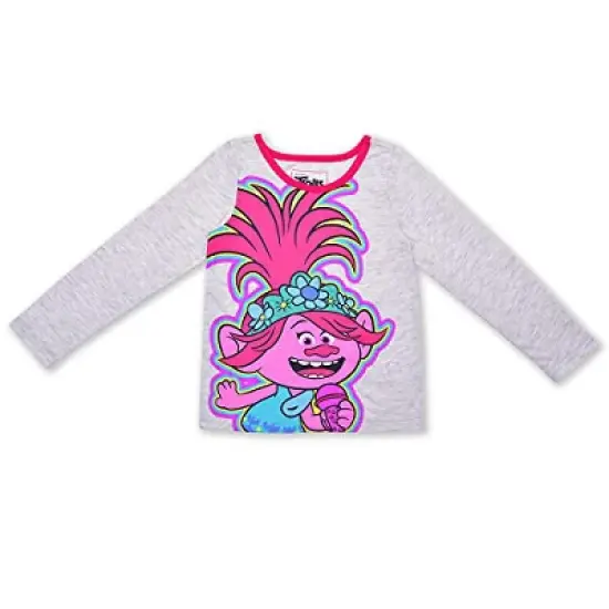 Universal Girl's Trolls Poppy Graphic Printed Long Sleeve Shirt and Jogger Pants Set for kids image {3}