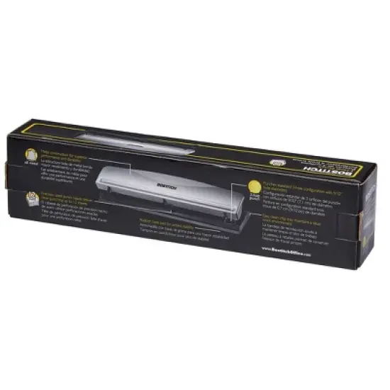 Bostitch 3-Hole Punch (Silver) - 12 Sheet Capacity, School, Office & Classroom Supplies image {2}