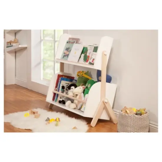 Babyletto Tally Storage and Bookshelf - White/Washed Natural image {2}