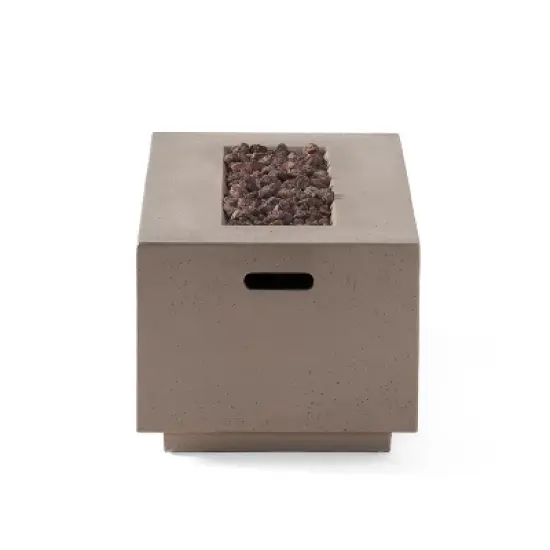 40-Inch Rectangular Outdoor Fire Pit with 40,000 BTU Heat and Propane Storage image {10}