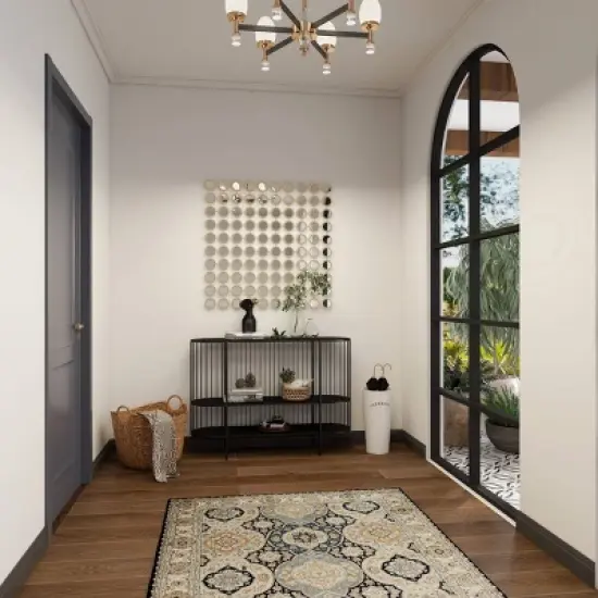 Contemporary Metal Console Table Black - Olivia & May image {15}