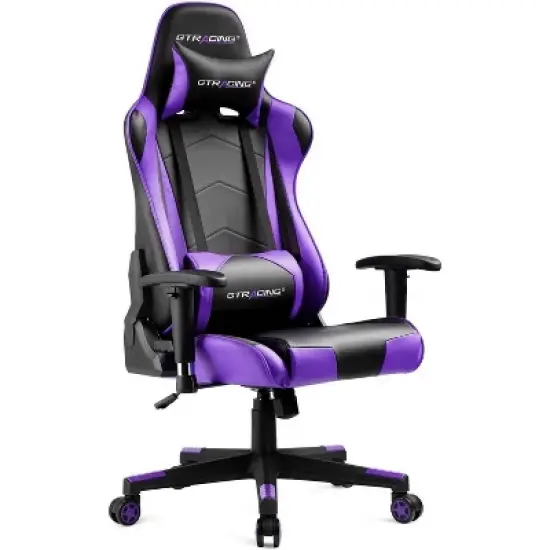 Gaming Office Chair PU Leather with Adjustable Headrest and Lumbar Pillow - GTRACING image {12}