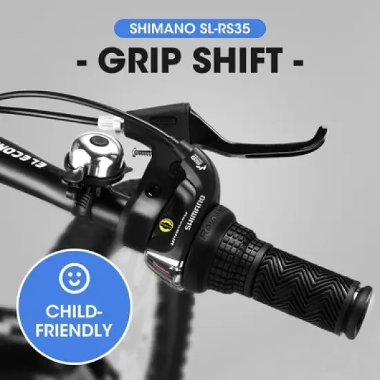 TopComfy Bicycles Kids Mountain Bike with 7 Speed Front Suspension and Disc Brake for Outdoor Adventure, 54"*23"*31.5" image {3}