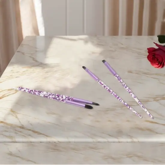 Unique Bargains Portable Eye Brush Purple 4 Pcs image {3}