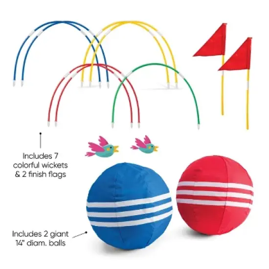 HearthSong Oversized Kick Croquet Outdoor Game for Kids image {3}