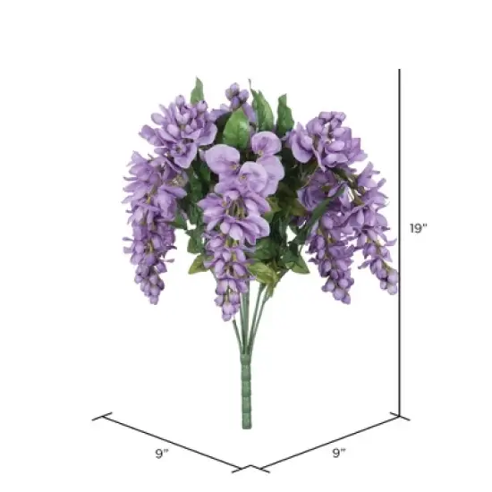 Vickerman 19" Artificial Wisteria Bush image {4}