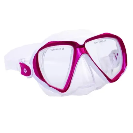 Hawaii Divers Orca Jr Snorkel Mask&ndash; White/Pink (Ages 8&ndash;14) image {1}