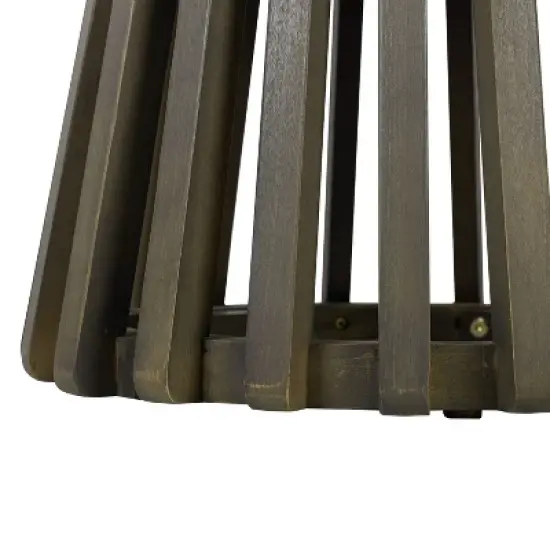 NicBex Round Outdoor Coffee Table,End Tables Made of Acacia Wood,Outdoor Side Table for Lawn,Backyard & Balcony,Outdoor Furniture image {4}