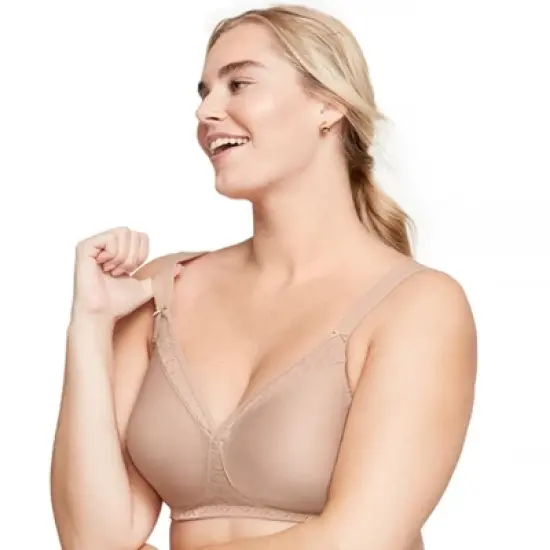 Glamorise Womens MagicLift Seamless T-Shirt Wirefree Bra 1080 Caf&eacute; image {2}