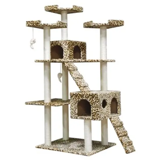 Go Pet Club 72" Classic Cat Tree Furniture with Sisal Scratching Posts F2040 image {3}