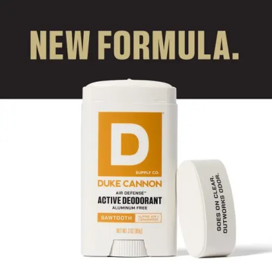 Duke Cannon Supply Co. Air Defense Active Solid Deodorant Stick for Men Sawtooth - Aluminum-Free 3oz image {2}
