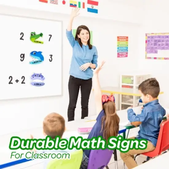 4E's Novelty 3 Magnetic Math Signs Greater Than Less Than, Equal, Mathematic Symbols Cutouts image {5}
