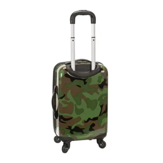 Rockland 3pc Polycarbonate/ABS Hardside Checked Spinner Luggage Set - Camo image {1}