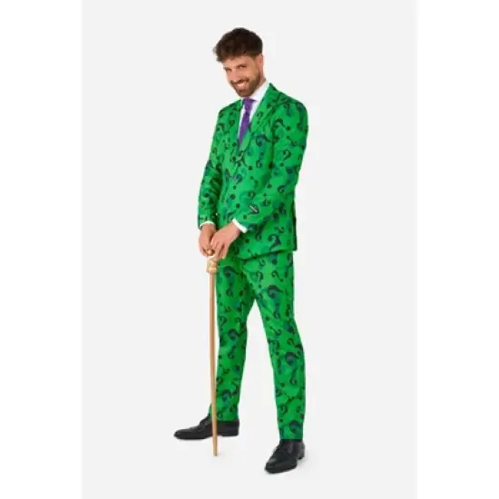 Suitmeister Men's Halloween Suit - The Riddler Costume image {4}
