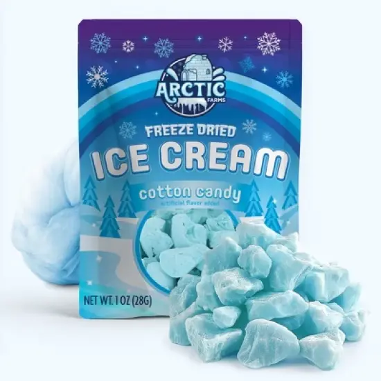 Arctic Farms Freeze Dried Ice Cream That Does Not Melt (Bits) (Cotton Candy Blue) image {6}