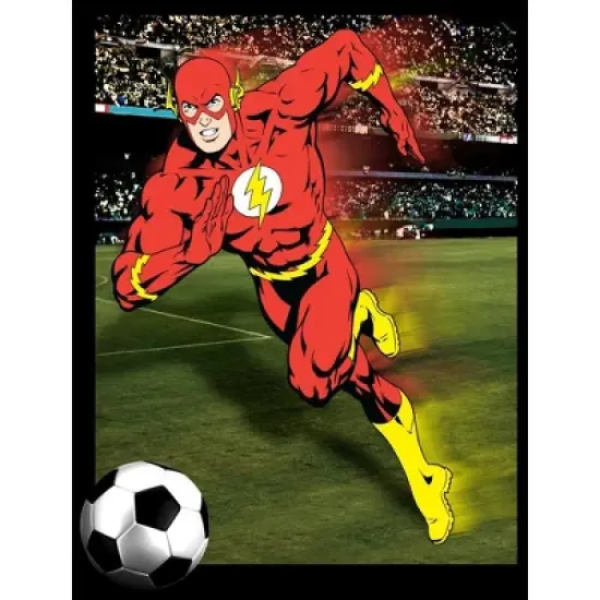 The Flash Playing Soccer Black Graphic Tee Toddler Boy to Youth Boy image {1}