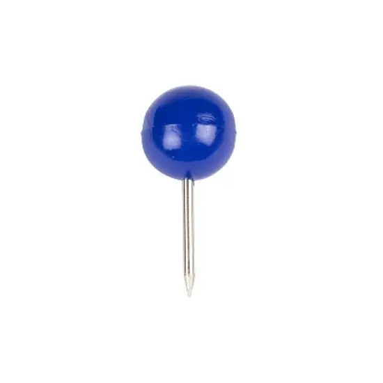 JAM PAPER Round Head Push Pins Blue 100/Pack (346RTBU) image {3}
