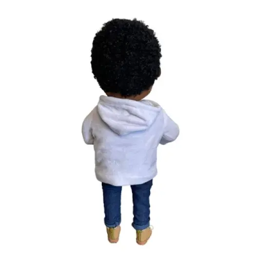 Our Brown Boy Joy Original My Friend White Hoodie Baby Doll 2 image {2}