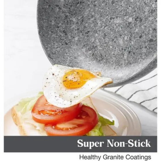 KOCH SYSTEME CS  8 Inch  Frying Pan with Nonstick Granite Coatings, Gray image {1}