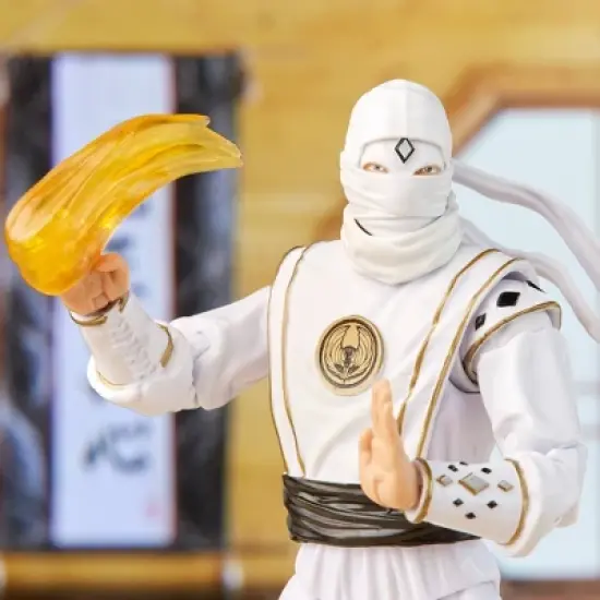Power Rangers Lightning Collection Mighty Morphin X Cobra Kai Daniel LaRusso Morphed White Crane Ranger Action Figure (Target Exclusive) image {4}