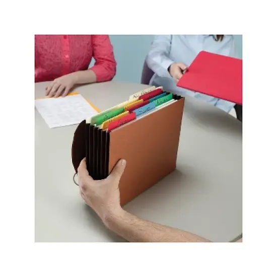 Smead Expanding Wallet 5-1/4" Expansion Extra Wide Legal Size Redrope 517334 image {2}