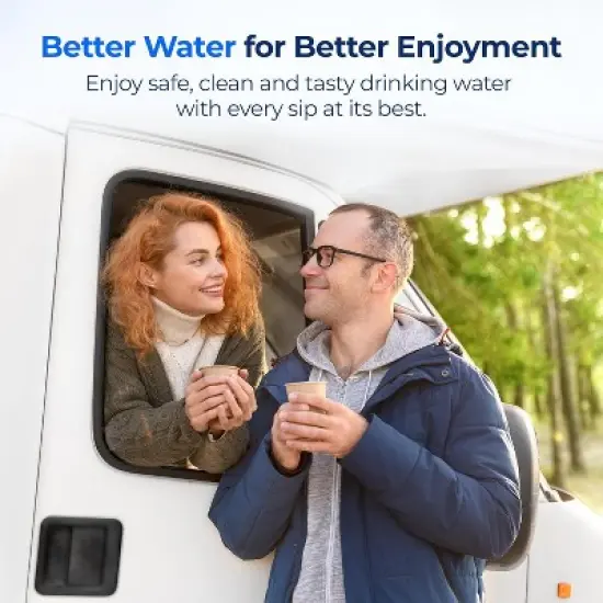 Waterdrop RV/Marine Water Filter, Camper Water Filter, NSF Certified, Garden Hose Filter, Greatly Reduces Chlorine, Bad Taste, Odor, 2 Pack image {7}