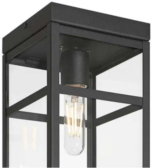 John Timberland San Lucas 10 1/4" High Sand Black Outdoor Flushmount Ceiling Light image {3}
