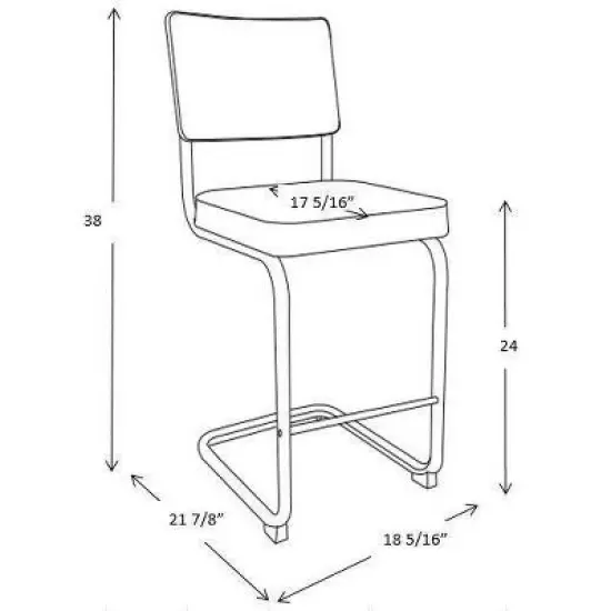 Cecilton Chrome Cantilever Counter Height Barstool Cream Boucle - Threshold&trade; image {7}