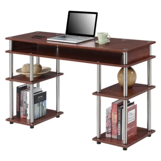 Designs2Go No Tools Student Desk with Shelves - Breighton Home image {1}