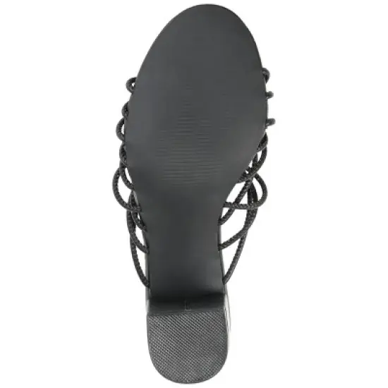 Journee Collection Womens Kennadi Multi Strap Block Heel Sandals image {4}