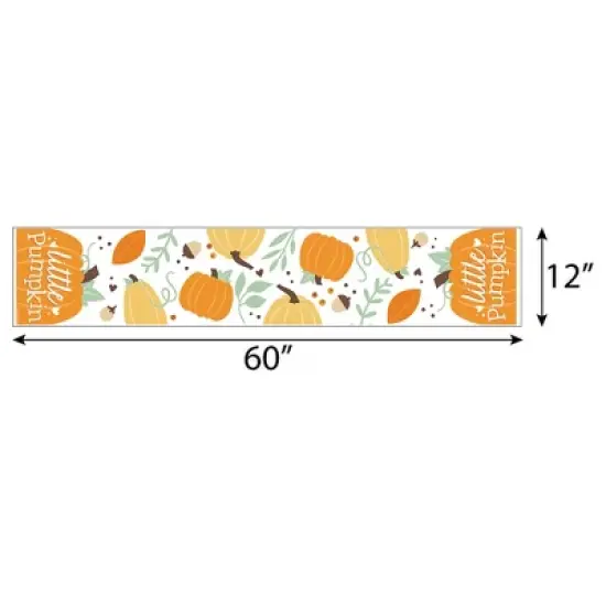 Big Dot of Happiness Little Pumpkin - Petite Fall Birthday Party or Baby Shower Paper Table Runner - 12 x 60 inches image {2}