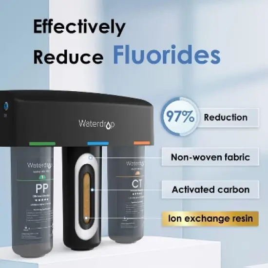 Waterdrop TSB 8-Layer High Capacity Under Sink Water Filtration System, with Dedicated Faucet, Extra WD-10PP Replacement Filter image {3}