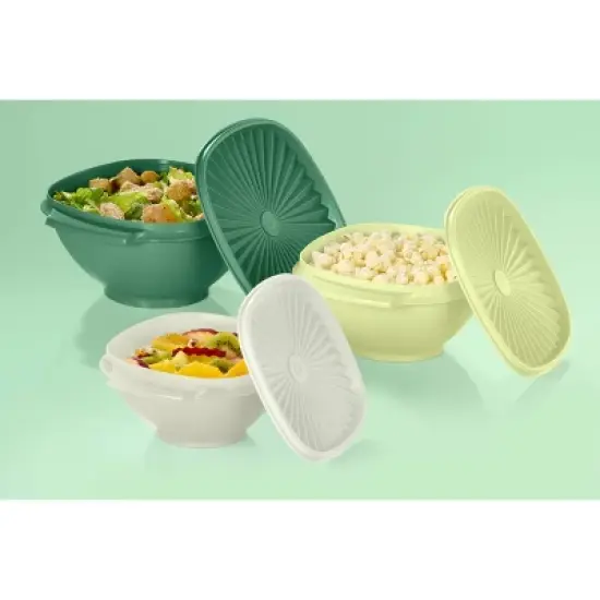 Tupperware 6pc (set of 3) Heritage Bowl Food Storage Container Set image {3}
