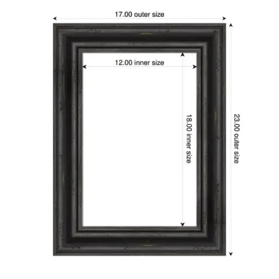 Amanti Art Rustic Pine Black Framed Dry Erase Magnetic Board image {4}