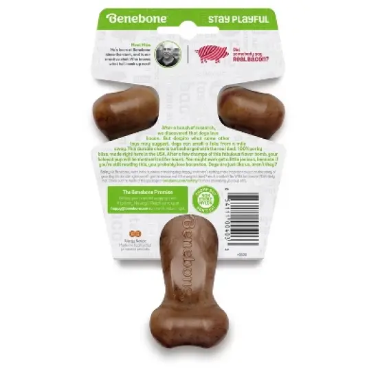 Benebone Wishbone Dog Chew Toy - Bacon image {5}