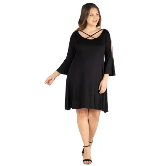 Size Cold Shoulder Plus Size Dress image {4}