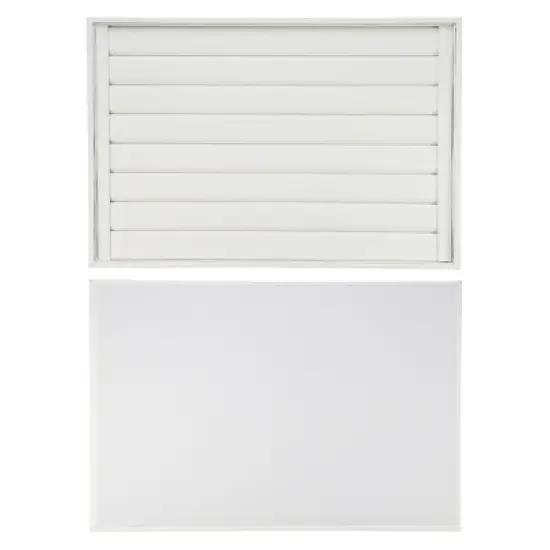 Unique Bargains PU Leather Stackable Jewelry Tray Flat Strip Style, Jewelry Drawer Organizer Trays Showcase for Bracelets Earrings White image {4}