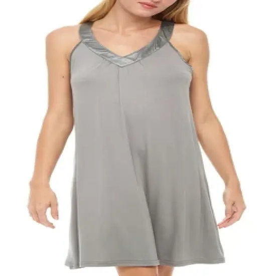 Women's Soft Knit Sleeveless Night Shirt Nightgown Pajama Top V Neck Racerback image {7}