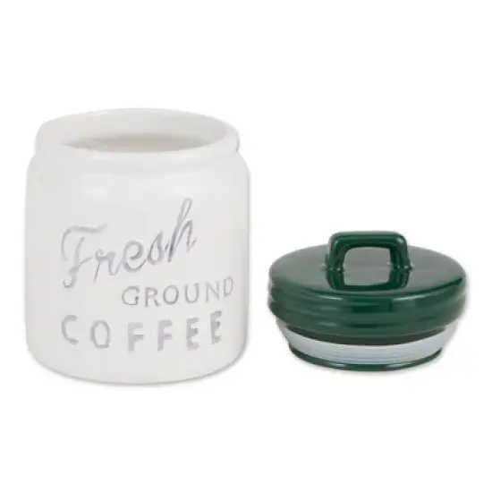 Design Imports Dark Green Ceramic Jar Canister Set/3 image {1}