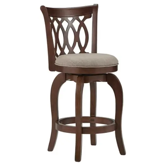 24" Parma Swivel Counter Height Barstool Wood - Inspire Q image {4}
