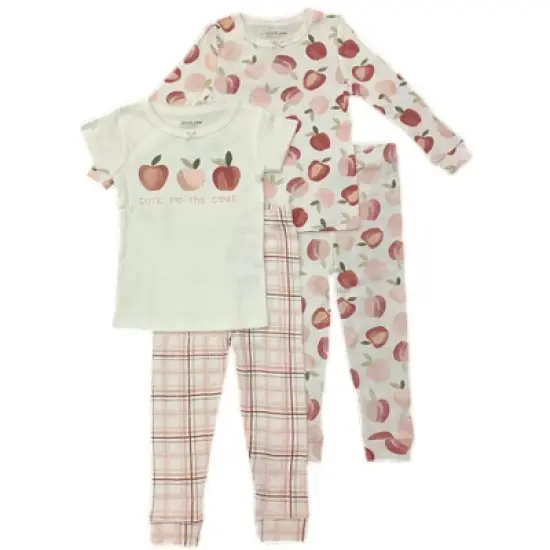 Chick Pea Baby Girl Toddler and Infant Pajama Long and Short Sleeve Matching combos 4 PC Set image {4}