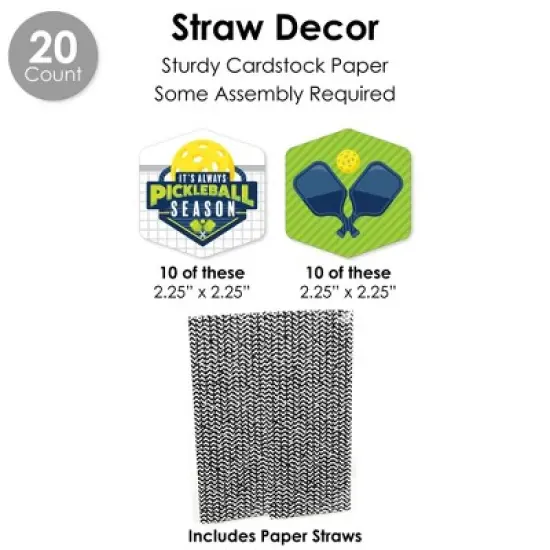 Big Dot of Happiness Let&rsquo;s Rally - Pickleball - Birthday or Retirement Party Supplies - Banner Decoration Kit - Fundle Bundle image {6}