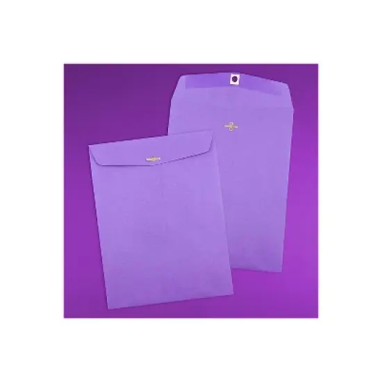 JAM Paper Open End Clasp Catalog Envelope 9" x 12" Violet 100/Box (900906767) image {3}