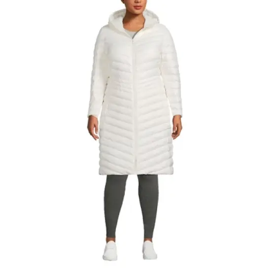 Lands' End Women's Ultralight Packable Long Down Coat image {8}